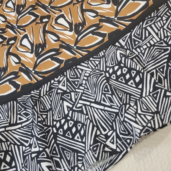 Cato Mixed PrintTan and Black Midi Skirt With Flared Hemline Size 14 / 16 - Picture 5 of 12